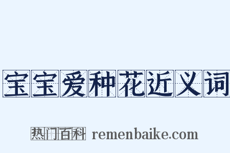 宝宝爱种花近义词是什么意思的图片